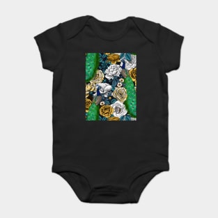 Peacocks in the rose garden 2 Baby Bodysuit